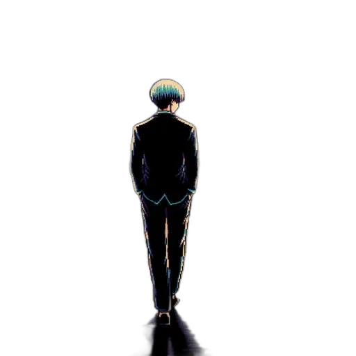 robot, staff, jacket, creature, pixel art, watercolor, anime, concept art transparent PNG cut-out
