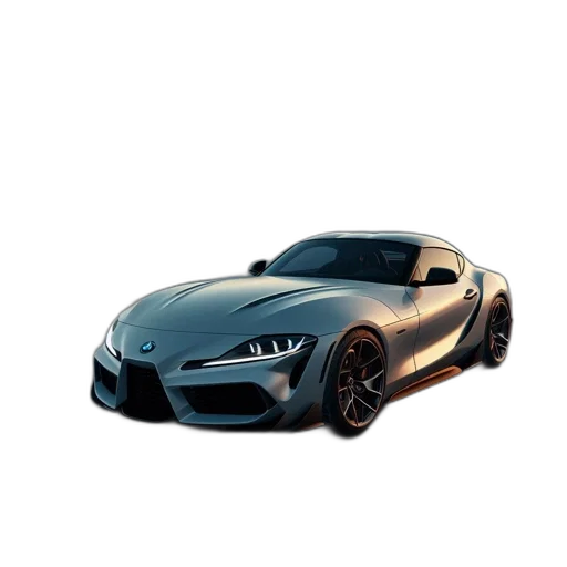 car, weapon, 3d render, photorealistic, concept art, modern, sports, silver transparent PNG cut-out