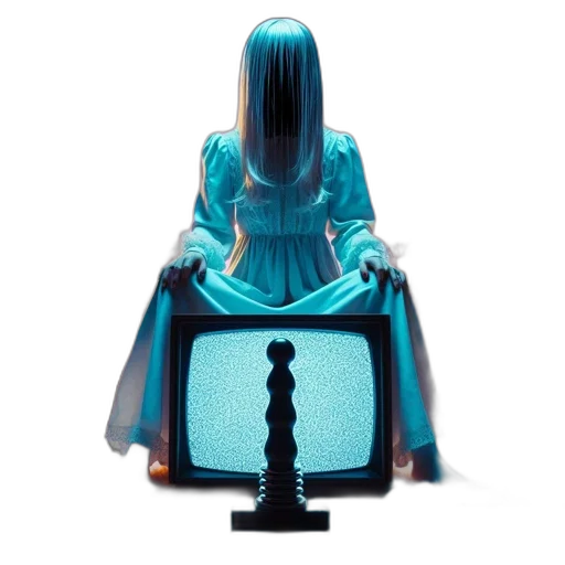 dress, robot, hair, furniture, concept art, vaporwave, 3d render, cyberpunk transparent PNG cut-out