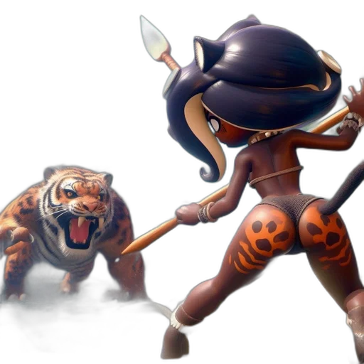 concept art, fantasy art, 3d render, comic book art, animated, figure, resembling, woman transparent PNG cut-out