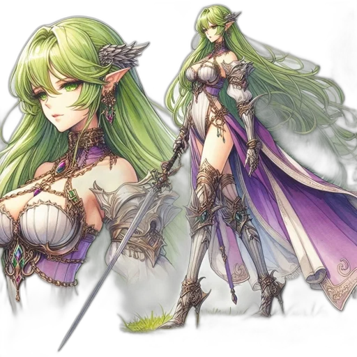 sword, fantasy art, concept art, watercolor, pixel art, green, pastel, earth tones transparent PNG cut-out