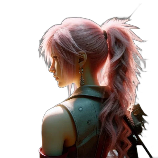 sword, weapon, hair, staff, concept art, fantasy art, cyberpunk, anime transparent PNG cut-out