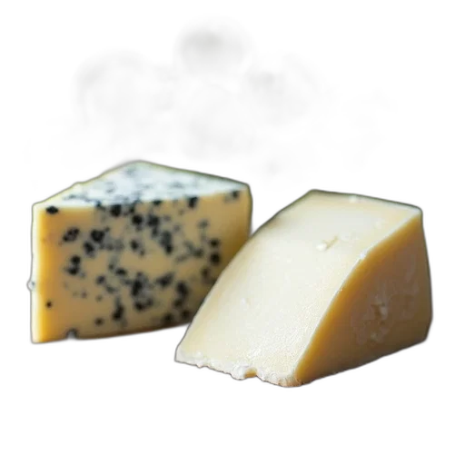 food, 3d render, blue, monochrome, slice, cheese, wedge, white transparent PNG cut-out