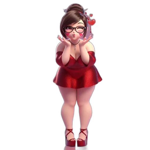 dress, staff, concept art, 3d render, cartoon, pixel art, red, animated transparent PNG cut-out