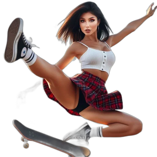 photorealistic, concept art, fantasy art, cartoon, young, woman, white, crop transparent PNG cut-out