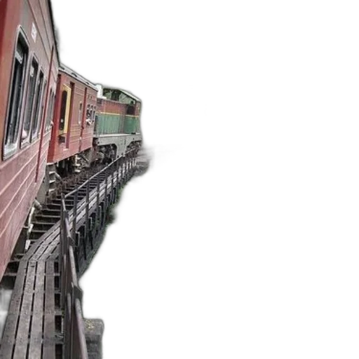 photorealistic, 3d render, scenic, train, ride, through, lush, greenery transparent PNG cut-out