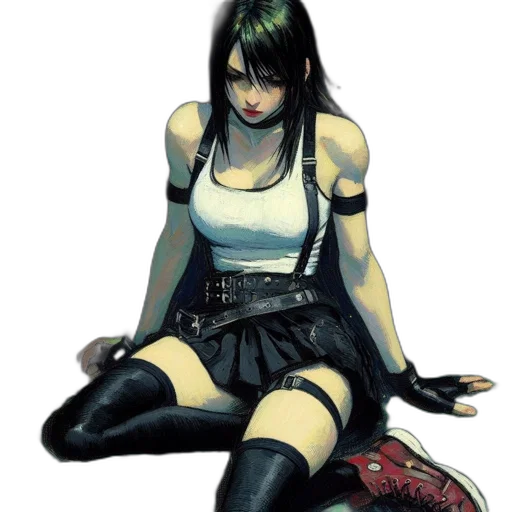 comic book art, concept art, cyberpunk, fantasy art, dark, green, monochrome, intently transparent PNG cut-out