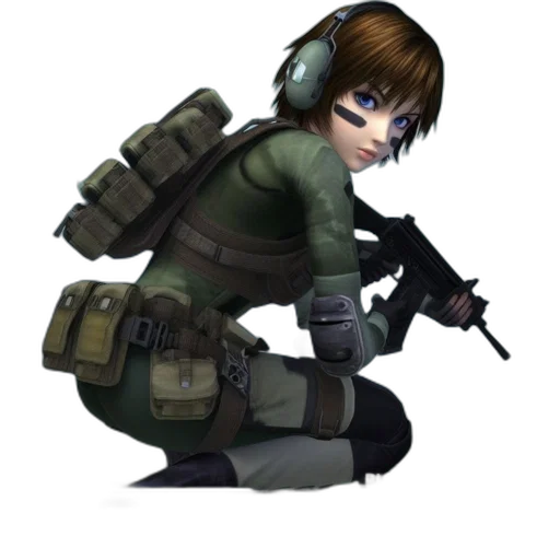 weapon, staff, jacket, robot, concept art, 3d render, pixel art, cyberpunk transparent PNG cut-out