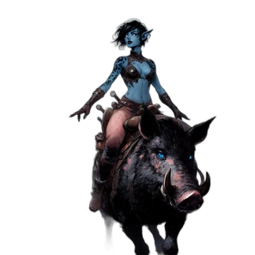 animal, creature, concept art, fantasy art, comic book art, pixel art, blue, medieval transparent PNG cut-out