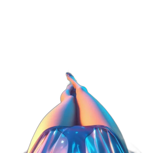 bottle, dress, umbrella, crown, vaporwave, 3d render, concept art, photorealistic transparent PNG cut-out