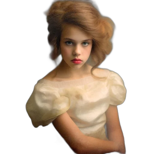 dress, hair, face, crown, photorealistic, oil painting, 3d render, fantasy art transparent PNG cut-out