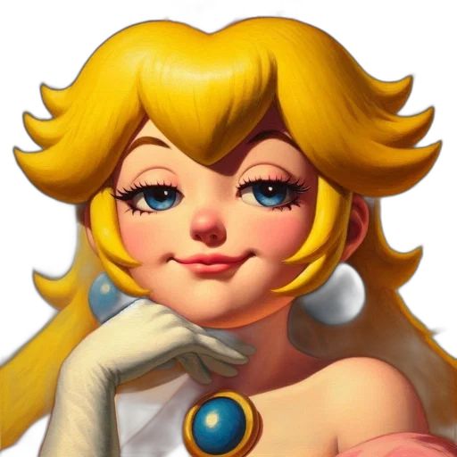 face, crown, dress, staff, 3d render, concept art, pixel art, fantasy art transparent PNG cut-out