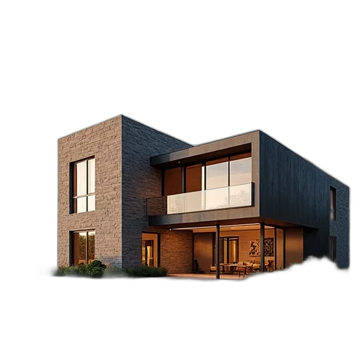 building, 3d render, photorealistic, concept art, earth tones, dark, top, credit transparent PNG cut-out