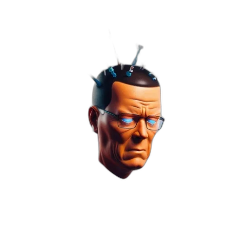 robot, face, mask, animal, 3d render, concept art, cyberpunk, pixel art transparent PNG cut-out