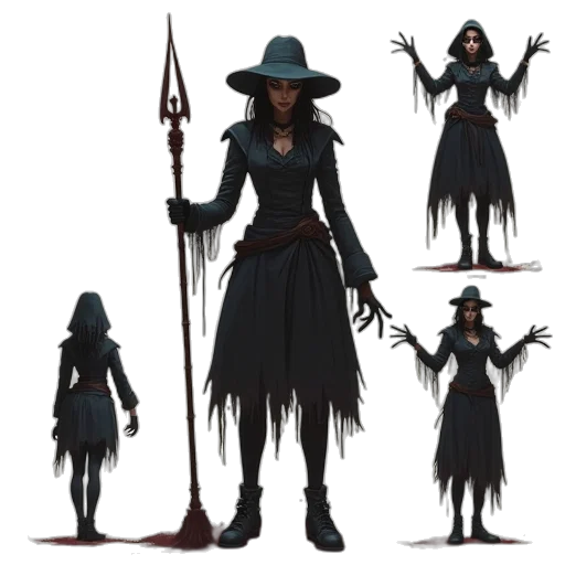 staff, concept art, fantasy art, comic book art, pixel art, dark, monochrome, blue transparent PNG cut-out
