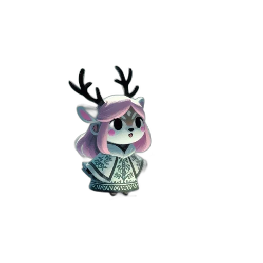 creature, animal, dress, crown, concept art, 3d render, pixel art, fantasy art transparent PNG cut-out