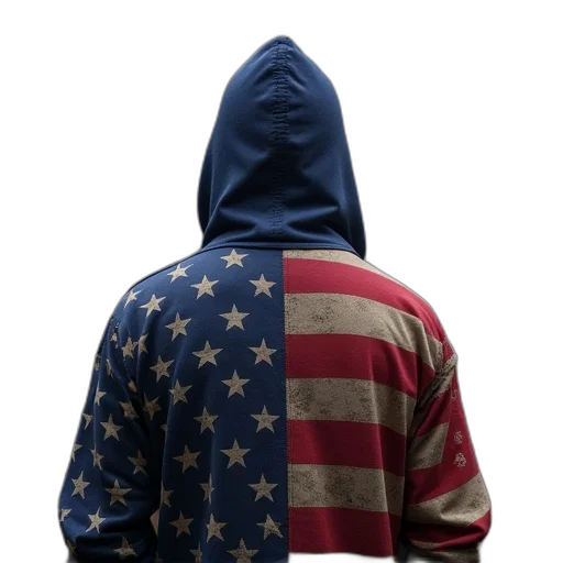 jacket, weapon, mask, american, flag, hoodie transparent PNG cut-out