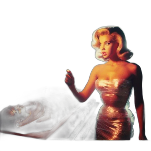 dress, concept art, 3d render, vaporwave, comic book art, outer space, underwater, fire transparent PNG cut-out