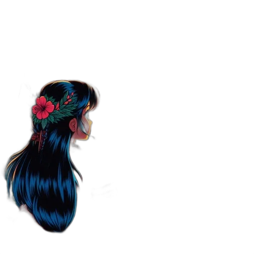 hair, crown, jewelry, flower, vaporwave, photorealistic, pixel art, concept art transparent PNG cut-out