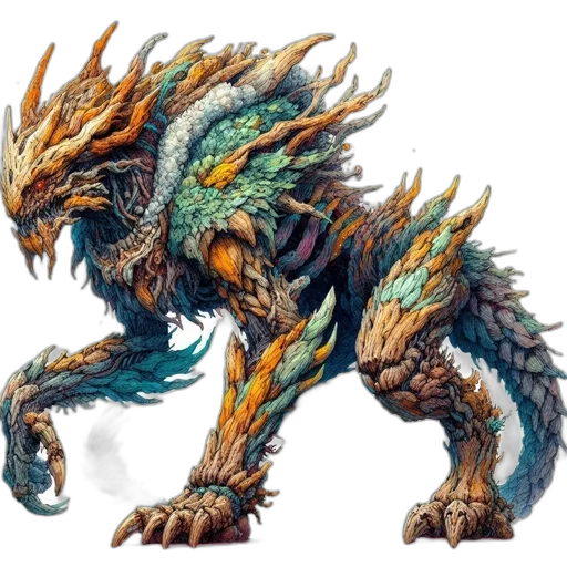 dragon, creature, animal, staff, concept art, fantasy art, 3d render, pixel art transparent PNG cut-out