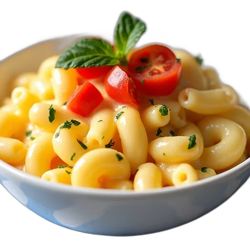 food, crown, photorealistic, 3d render, bowl, filled, creamy, macaroni transparent PNG cut-out