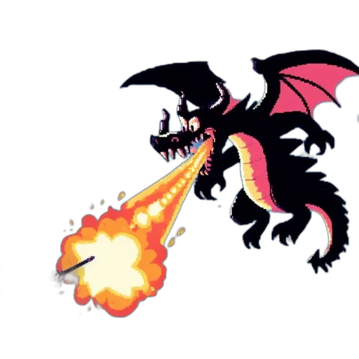 dragon, staff, weapon, creature, concept art, pixel art, fantasy art, comic book art transparent PNG cut-out