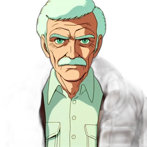 face, staff, jacket, mask, concept art, cartoon, comic book art, pixel art transparent PNG cut-out