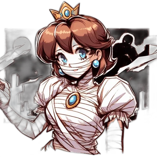 crown, staff, mask, robot, concept art, anime, comic book art, pixel art transparent PNG cut-out