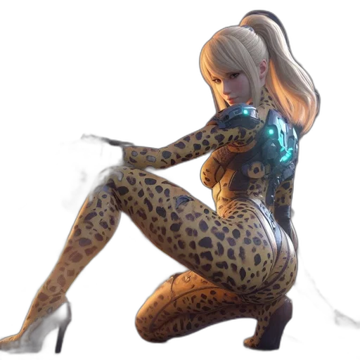 robot, dress, animal, creature, concept art, cyberpunk, 3d render, fantasy art transparent PNG cut-out
