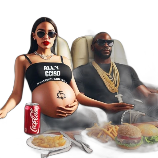 food, concept art, photorealistic, two, people, sit, inside, luxurious transparent PNG cut-out