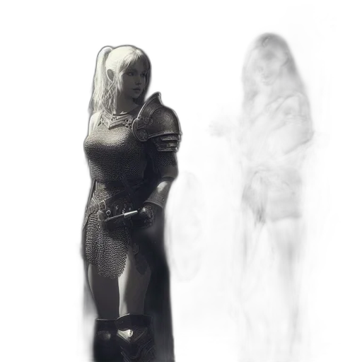 dress, mask, sword, creature, concept art, photorealistic, comic book art, fantasy art transparent PNG cut-out