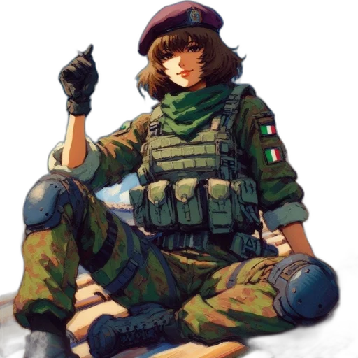 weapon, jacket, staff, face, pixel art, concept art, anime, cyberpunk transparent PNG cut-out