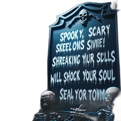 two, skeleton, figurines, flank, ominous, gothic, signboard, spooky transparent PNG cut-out
