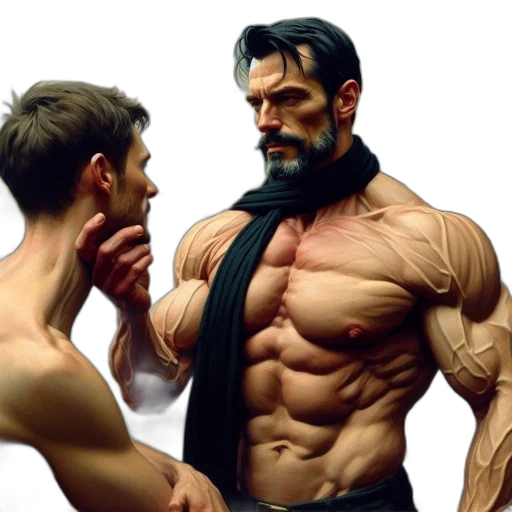 concept art, photorealistic, comic book art, 3d render, two, men, natural, setting transparent PNG cut-out