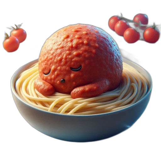 food, animal, creature, hair, 3d render, photorealistic, concept art, pixel art transparent PNG cut-out
