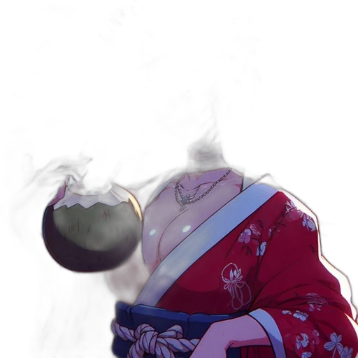 staff, mask, weapon, crown, photorealistic, anime, concept art, vaporwave transparent PNG cut-out