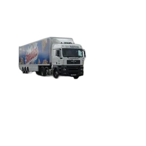 weapon, food, 3d render, photorealistic, concept art, white, truck, blue transparent PNG cut-out