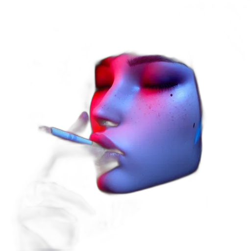 mask, face, hat, crown, vaporwave, 3d render, concept art, photorealistic transparent PNG cut-out