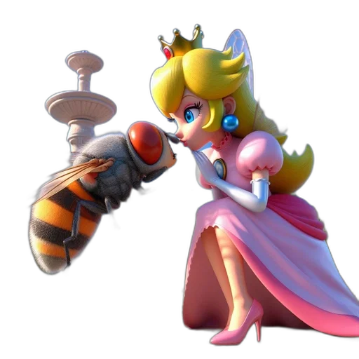 crown, weapon, staff, dress, concept art, 3d render, pixel art, fantasy art transparent PNG cut-out