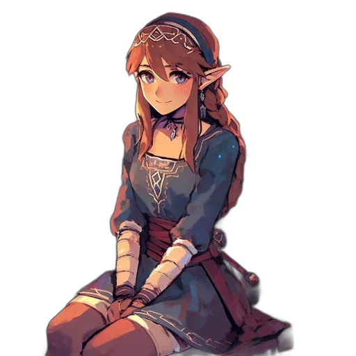dress, staff, crown, face, fantasy art, pixel art, watercolor, concept art transparent PNG cut-out