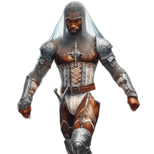 sword, dress, concept art, fantasy art, 3d render, comic book art, figure, wearing transparent PNG cut-out