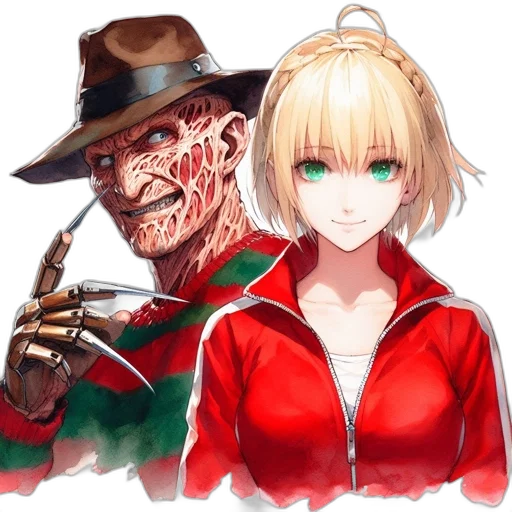 face, mask, pixel art, concept art, anime, comic book art, red, two transparent PNG cut-out
