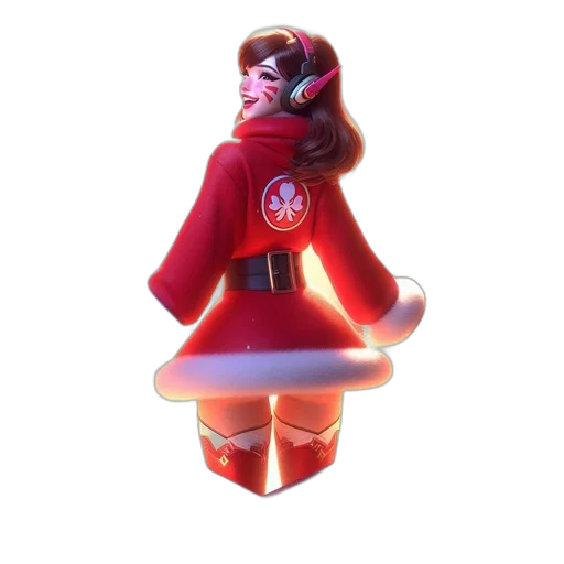 umbrella, staff, jacket, bottle, 3d render, concept art, red, animated transparent PNG cut-out