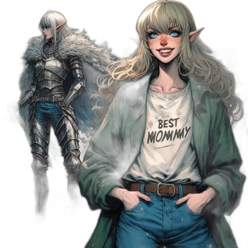 jacket, comic book art, concept art, cyberpunk, fantasy art, monochrome, green, dark transparent PNG cut-out