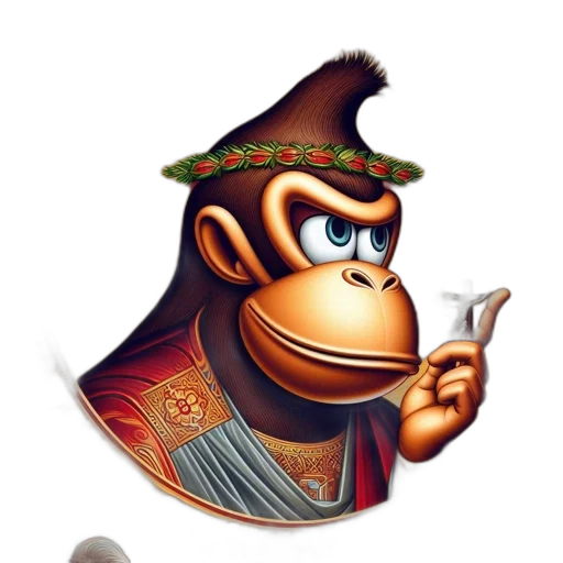 crown, staff, animal, 3d render, concept art, photorealistic, pixel art, cartoon transparent PNG cut-out
