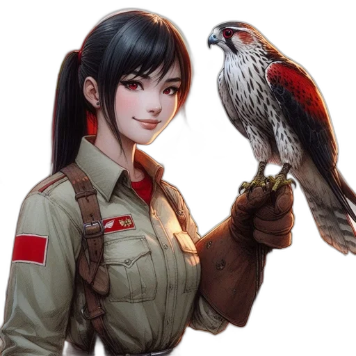 staff, weapon, animal, jacket, concept art, fantasy art, photorealistic, comic book art transparent PNG cut-out