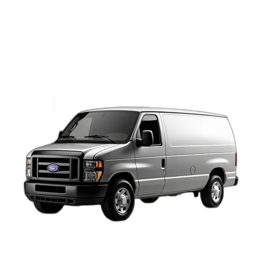 car, staff, 3d render, photorealistic, concept art, silver, van, closed transparent PNG cut-out