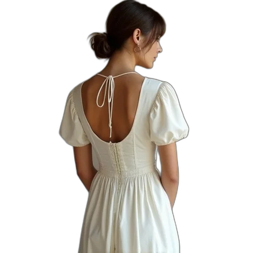 dress, jewelry, short, sleeved transparent PNG cut-out