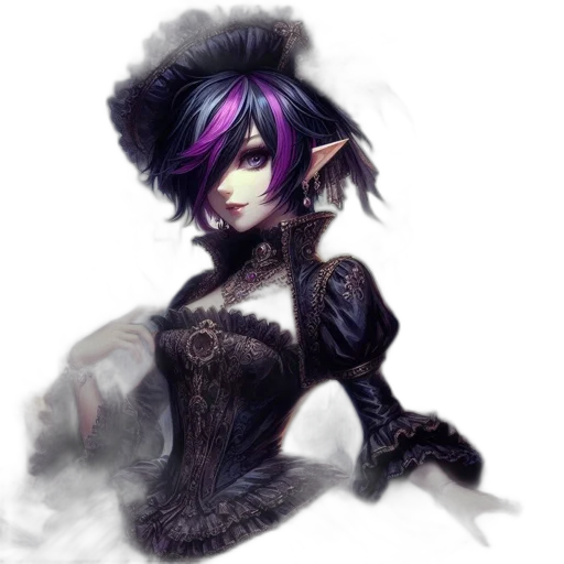 staff, dress, mask, fantasy art, concept art, pixel art, comic book art, dark transparent PNG cut-out
