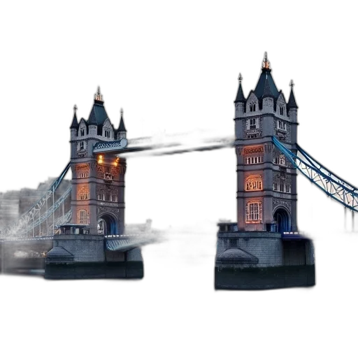concept art, 3d render, photorealistic, london, tower, bridge, canvas, wall transparent PNG cut-out